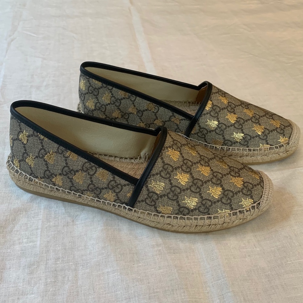 Gucci GG Supreme bees espadrille